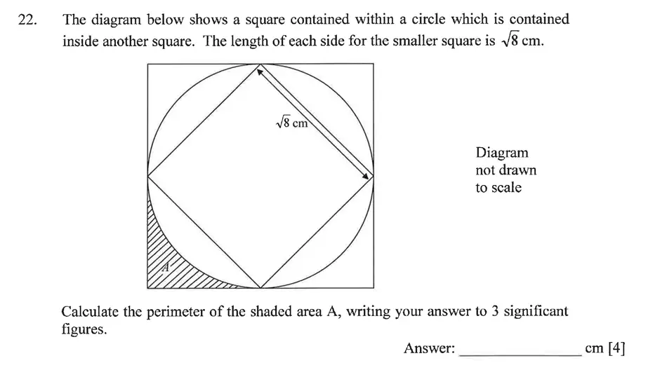 Question 22 - Dulwich College – Year 9 Maths Specimen Paper A 2023