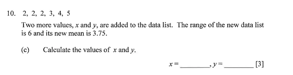 Question 10(c) - Dulwich College – Year 9 Maths Specimen Paper B 2023