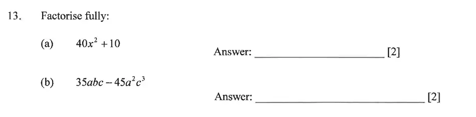 Question 13(13(a),13(b)) - Dulwich College – Year 9 Maths Specimen Paper B 2023
