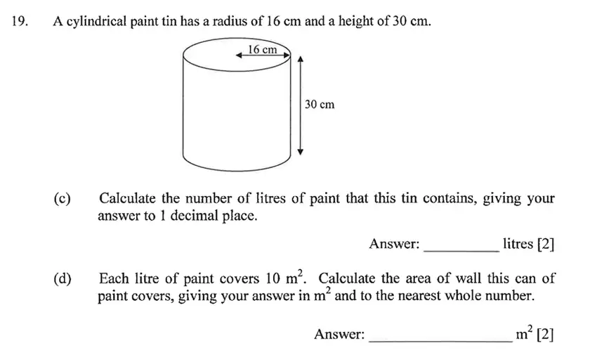 Question 19(19(c),19(d)) - Dulwich College – Year 9 Maths Specimen Paper B 2023