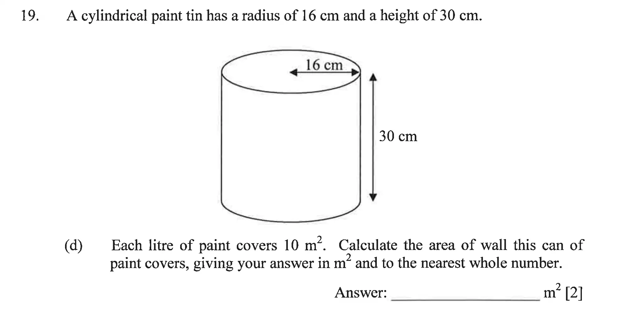 Question 19(d) - Dulwich College – Year 9 Maths Specimen Paper B 2023