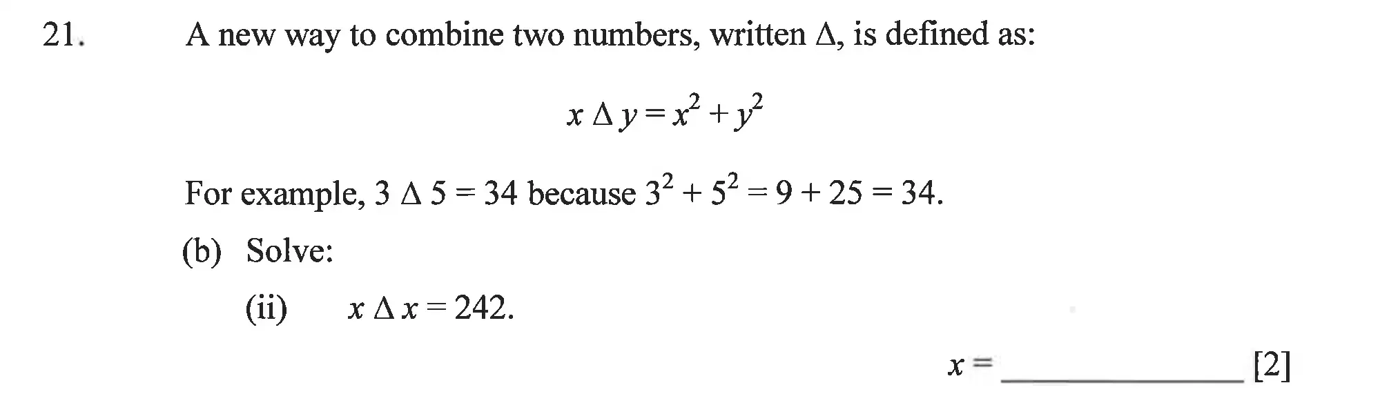 Question 21(b (ii)) - Dulwich College – Year 9 Maths Specimen Paper B 2023