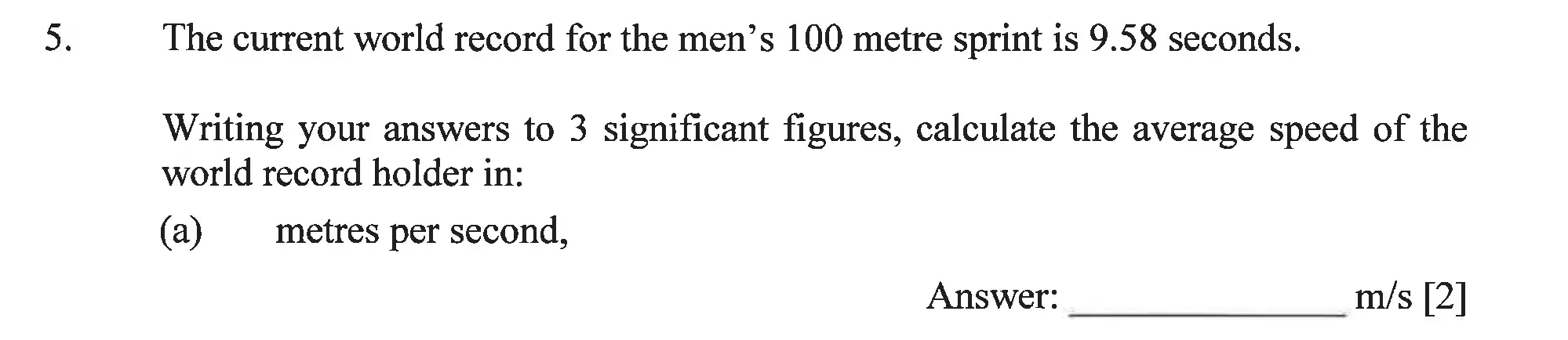 Question 5(a) - Dulwich College – Year 9 Maths Specimen Paper B 2023