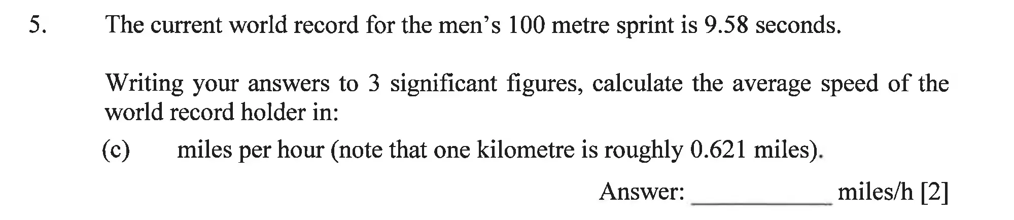 Question 5(c) - Dulwich College – Year 9 Maths Specimen Paper B 2023