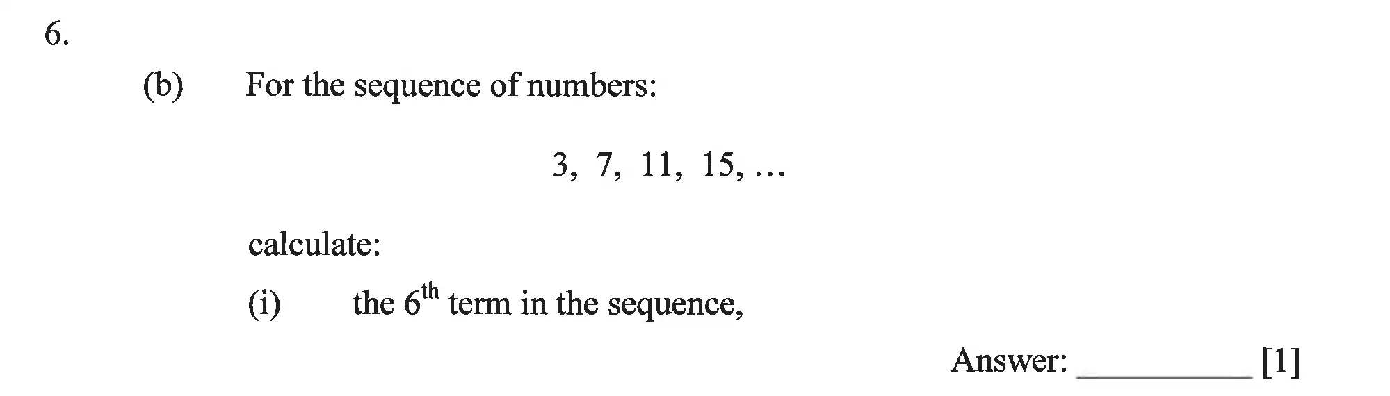 Question 6(b (i)) - Dulwich College – Year 9 Maths Specimen Paper B 2023