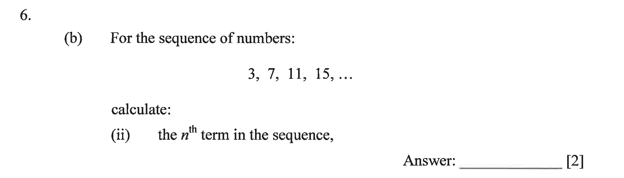 Question 6(b (ii)) - Dulwich College – Year 9 Maths Specimen Paper B 2023