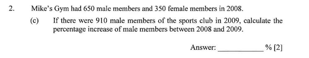 Question 2(c) - Dulwich College – Year 9 Maths Specimen Paper C 2023