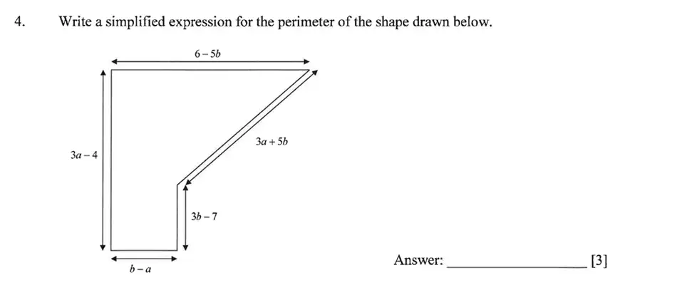 Question 4 - Dulwich College – Year 9 Maths Specimen Paper C 2023