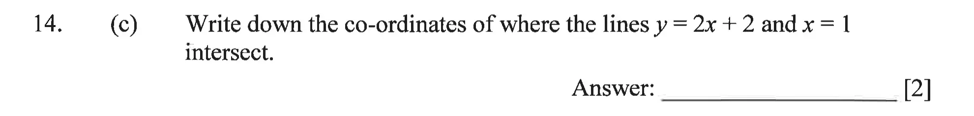 Question 14(c) - Dulwich College – Year 9 Maths Specimen Paper C 2023