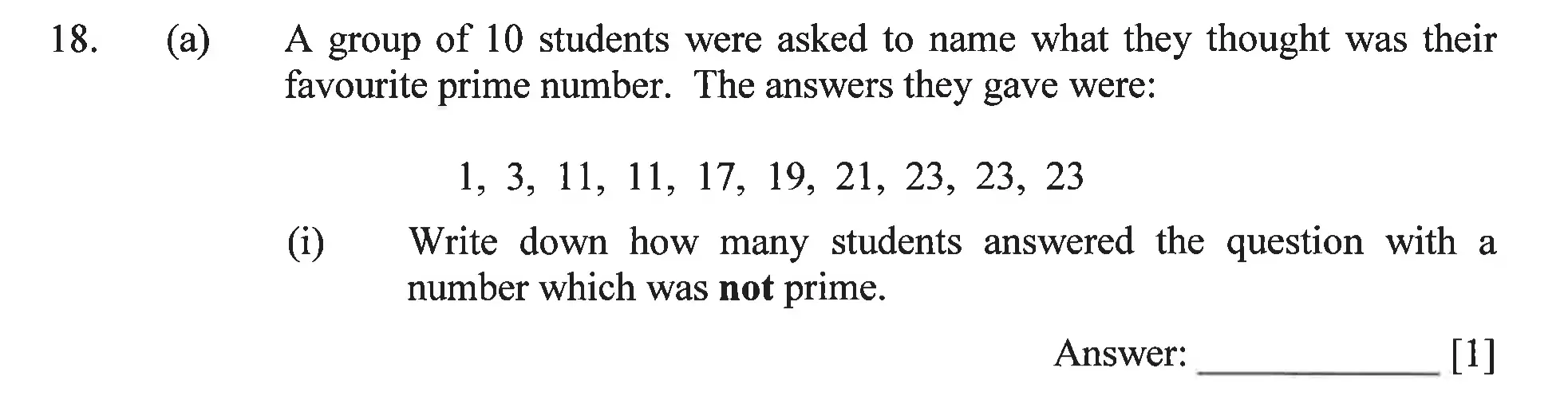 Question 18(a (i)) - Dulwich College – Year 9 Maths Specimen Paper C 2023