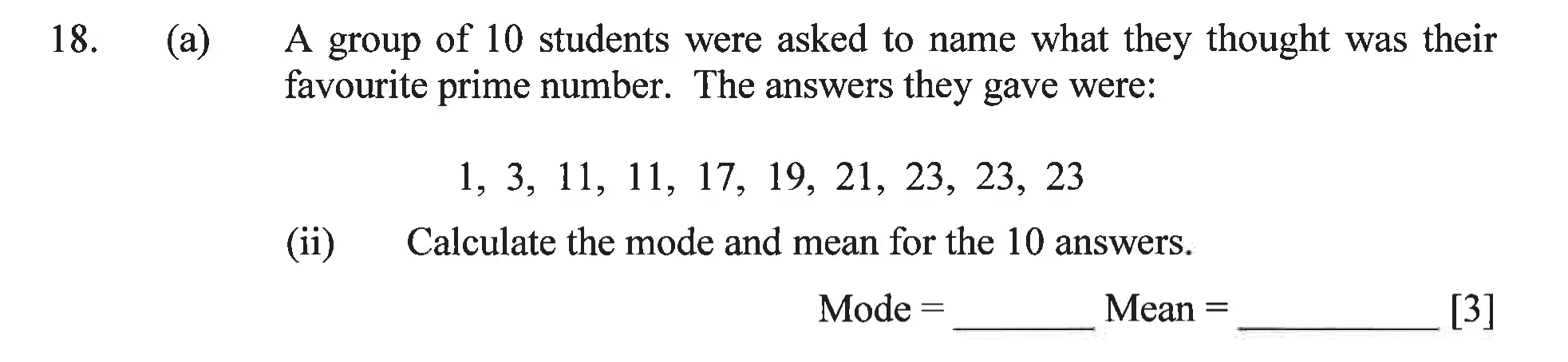 Question 18(a (ii)) - Dulwich College – Year 9 Maths Specimen Paper C 2023