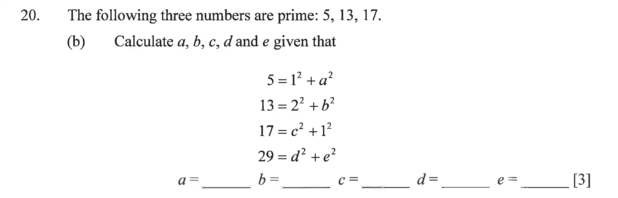 Question 20(b) - Dulwich College – Year 9 Maths Specimen Paper C 2023