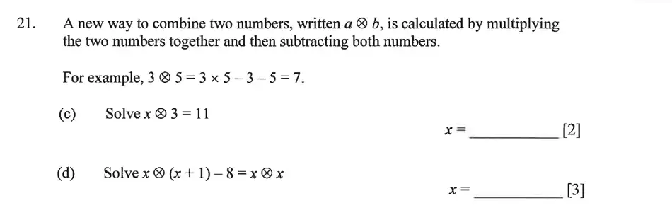 Question 21(21(c),21(d)) - Dulwich College – Year 9 Maths Specimen Paper C 2023