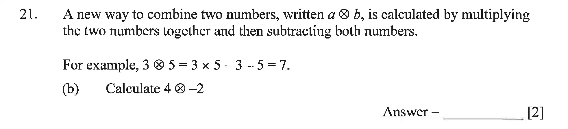 Question 21(b) - Dulwich College – Year 9 Maths Specimen Paper C 2023