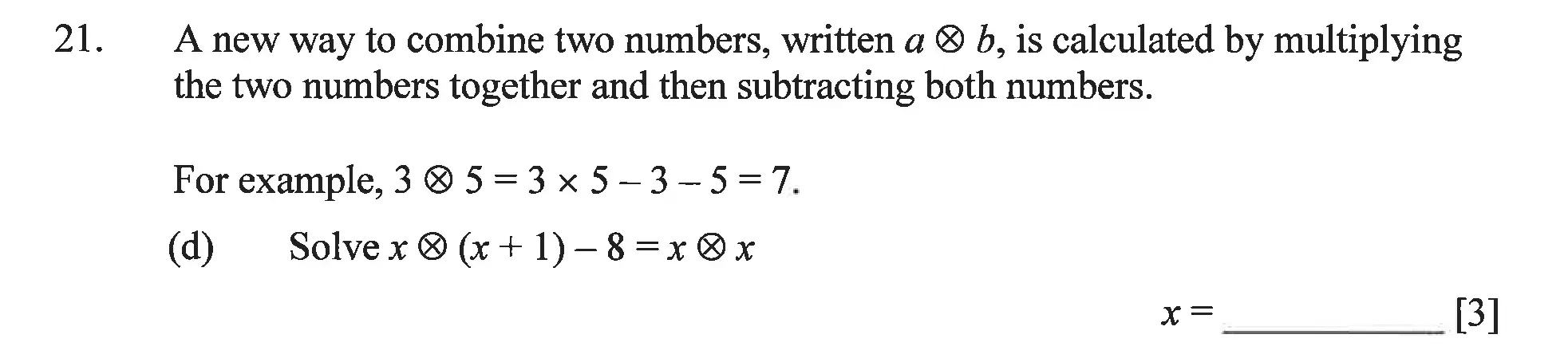 Question 21(d) - Dulwich College – Year 9 Maths Specimen Paper C 2023