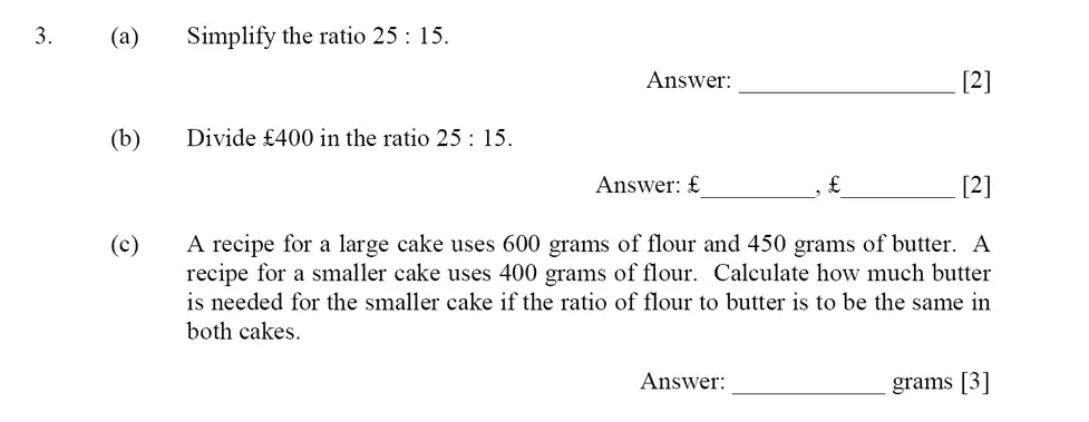 Question 3(a,b,c) - Dulwich College – Year 9 Maths Specimen Paper D 2023