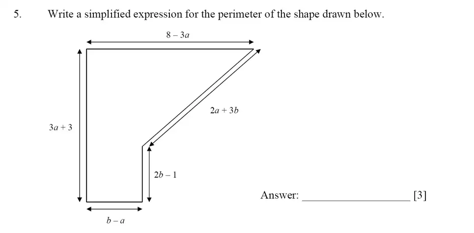 Question 5 - Dulwich College – Year 9 Maths Specimen Paper D 2023