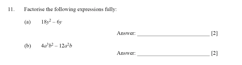 Question 11(11(a),11(b)) - Dulwich College – Year 9 Maths Specimen Paper D 2023