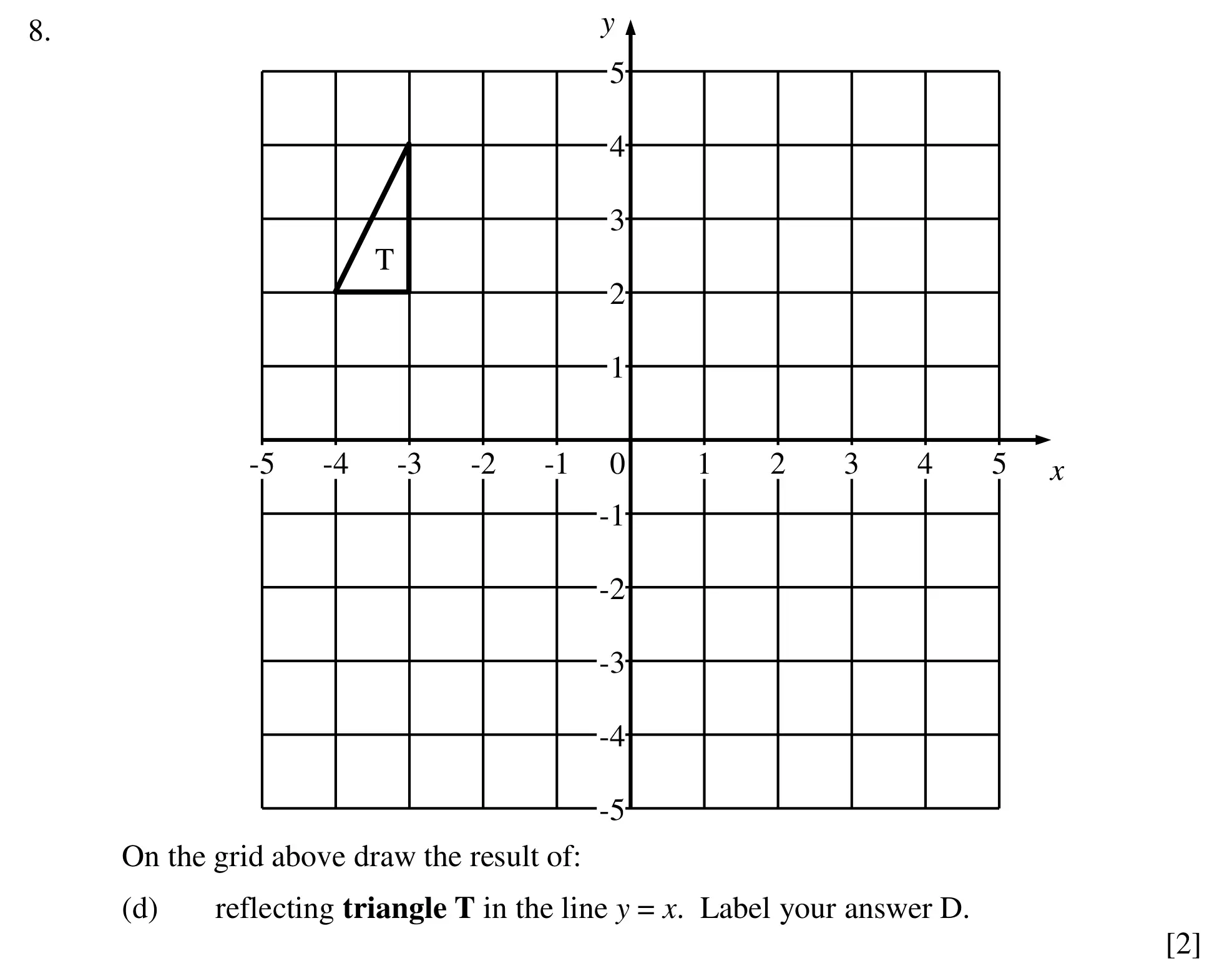Question 8(d) - Dulwich College – Year 9 Maths Specimen Paper D 2023