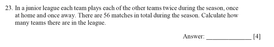 Question 23 - Dulwich College – Year 9 Maths Specimen Paper E 2023