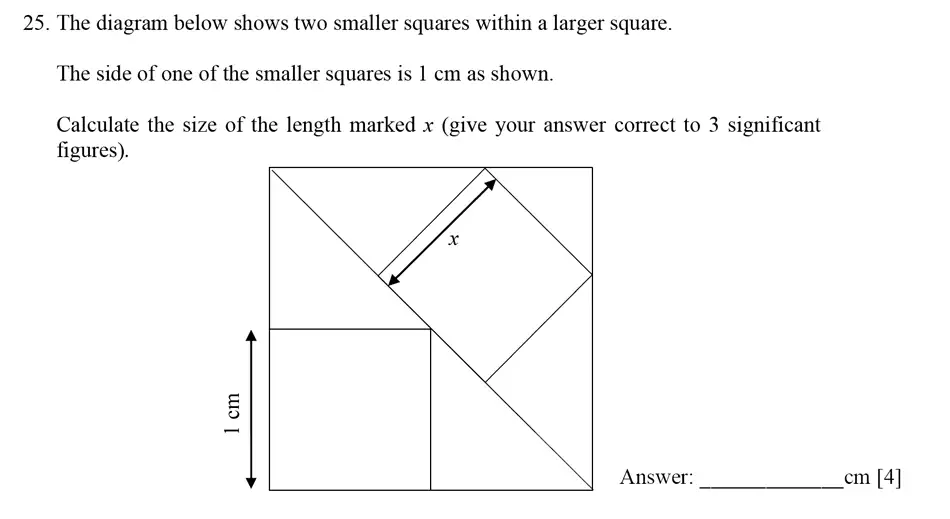 Question 25 - Dulwich College – Year 9 Maths Specimen Paper E 2023