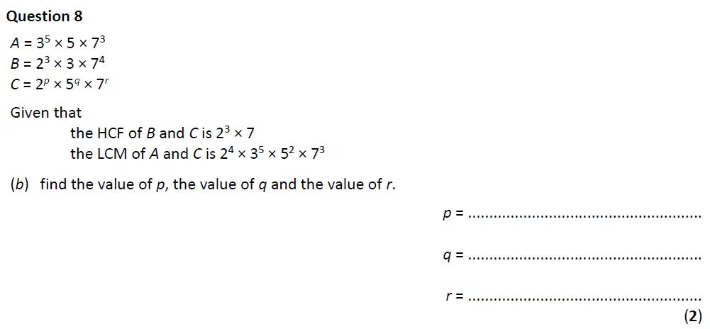 Question 8(b) - Eltham College - 13 Plus Maths Entrance Test 2019