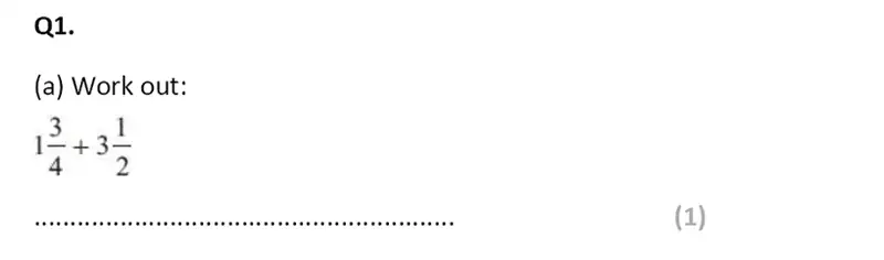 Question 1a - Eltham College – 13 Plus Maths Sample Paper 2017