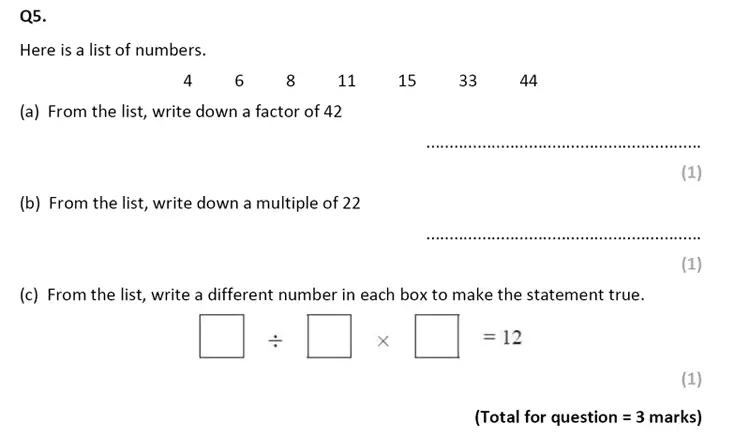 Question 5(5a,5b,5c) - Eltham College – 13 Plus Maths Sample Paper 2017