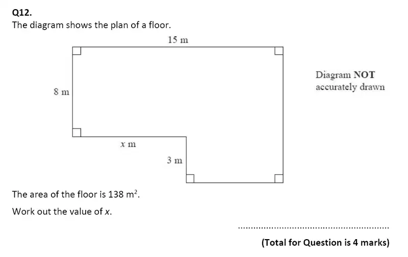 Question 12 - Eltham College – 13 Plus Maths Sample Paper 2017