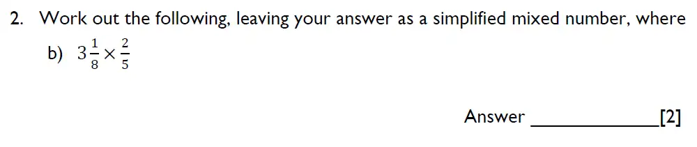 Question 2(b) - Emanuel School - 13 Plus Maths Entrance Exam 2023