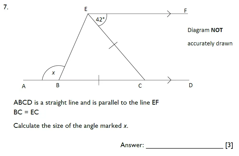 Question 7 - Emanuel School - 13 Plus Maths Entrance Exam 2023