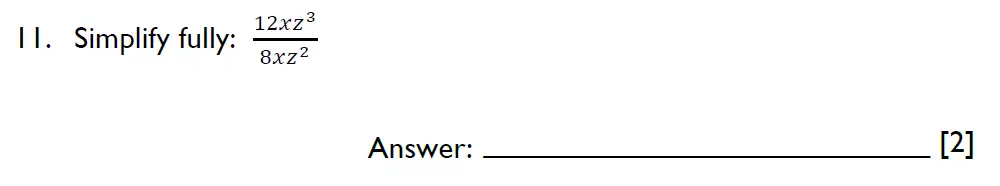 Question 11 - Emanuel School - 13 Plus Maths Entrance Exam 2023