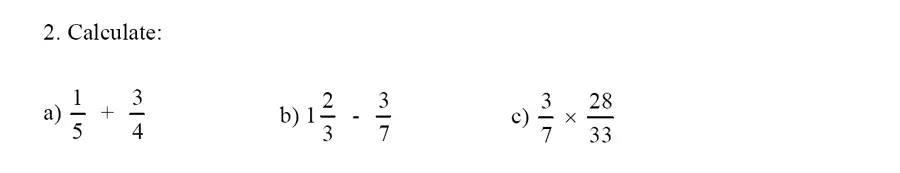 Question 2(a,b,c)(a,b,c) - Emanuel School – 13 Plus Maths Sample Paper 2023