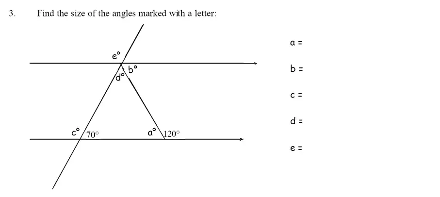 Question 3(a,b,c,d,e)(a,b,c,d,e) - Emanuel School – 13 Plus Maths Sample Paper 2023