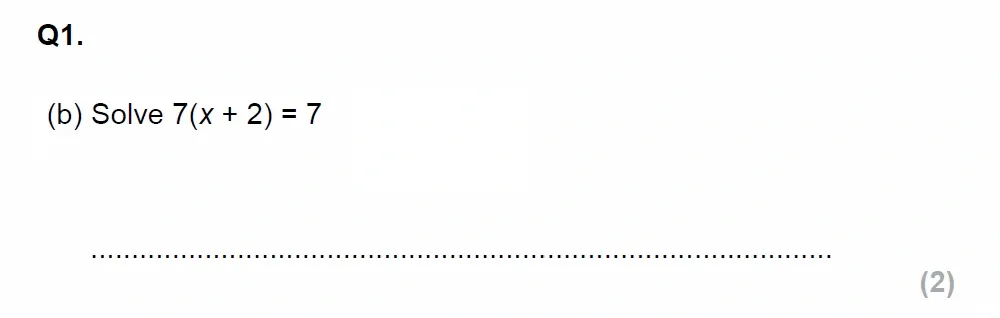 Question 01(b) - EPSOM College Year 9 Maths Specimen Paper 2026