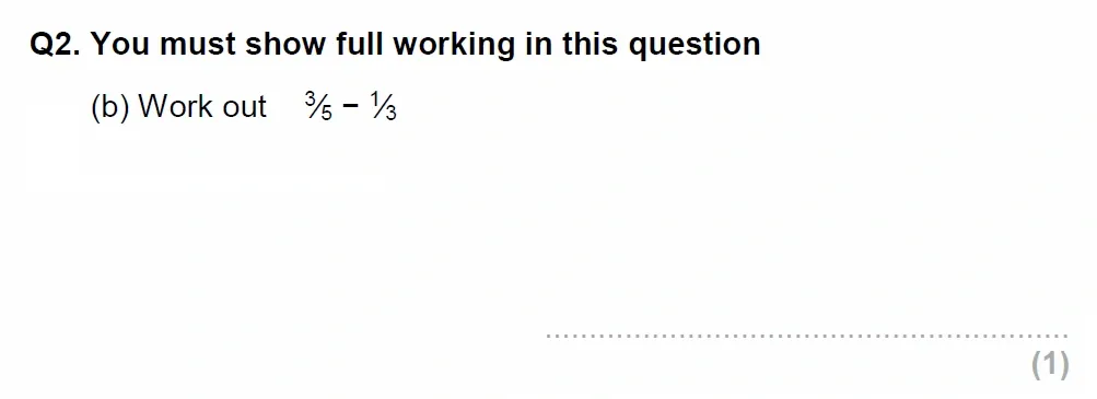 Question 02(b) - EPSOM College Year 9 Maths Specimen Paper 2026