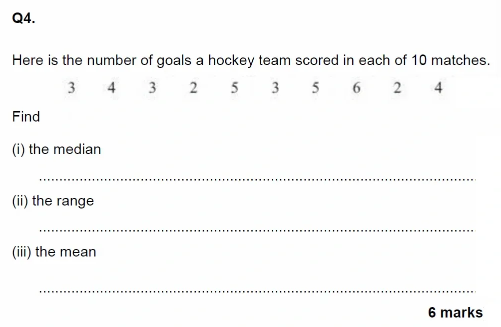 Question 04(i, ii, iii) - EPSOM College Year 9 Maths Specimen Paper 2026
