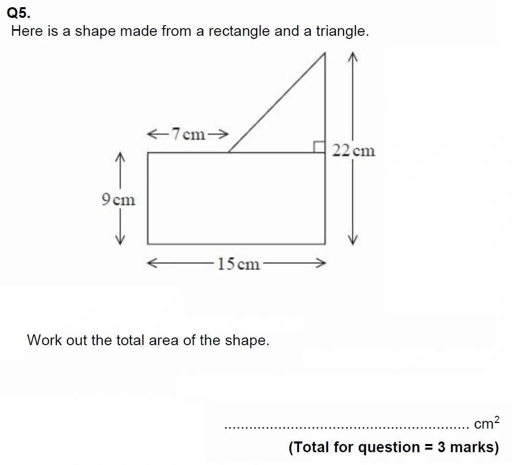 Question 05 - EPSOM College Year 9 Maths Specimen Paper