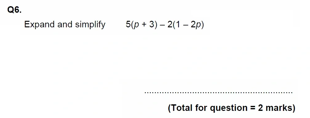 Question 06 - EPSOM College Year 9 Maths Specimen Paper 2026