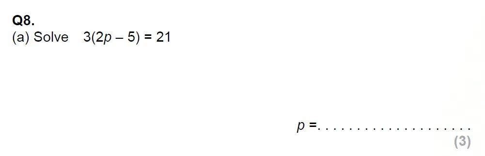 Question 08(a) - EPSOM College Year 9 Maths Specimen Paper 2026