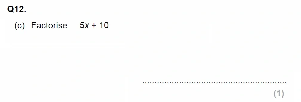 Question 12(c) - EPSOM College Year 9 Maths Specimen Paper 2026