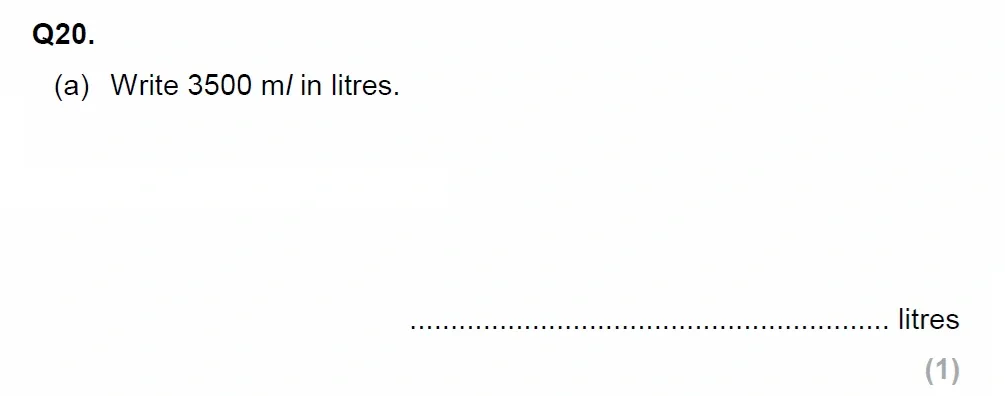 Question 20(a) - EPSOM College Year 9 Maths Specimen Paper