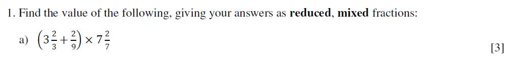 Question 1(a) - Eton College King’s - 13 Plus Maths Scholarship A 2021