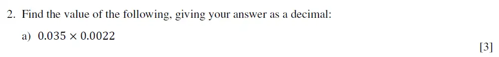 Question 2(a) - Eton College King’s - 13 Plus Maths Scholarship A 2021