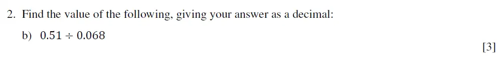 Question 2(b) - Eton College King’s - 13 Plus Maths Scholarship A 2021