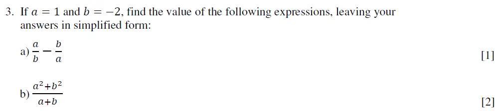 Question 3(a,b) - Eton College King’s - 13 Plus Maths Scholarship A 2021
