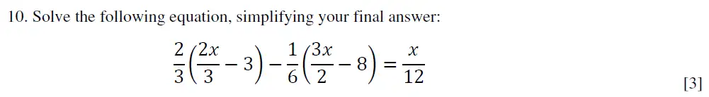 Question 10 - Eton College King’s - 13 Plus Maths Scholarship A 2021
