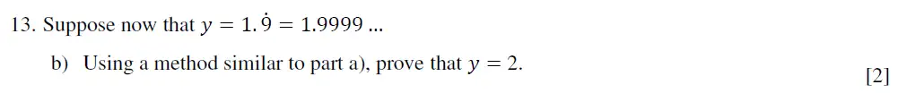 Question 13(b) - Eton College King’s - 13 Plus Maths Scholarship A 2021