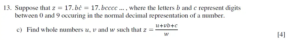 Question 13(c) - Eton College King’s - 13 Plus Maths Scholarship A 2021