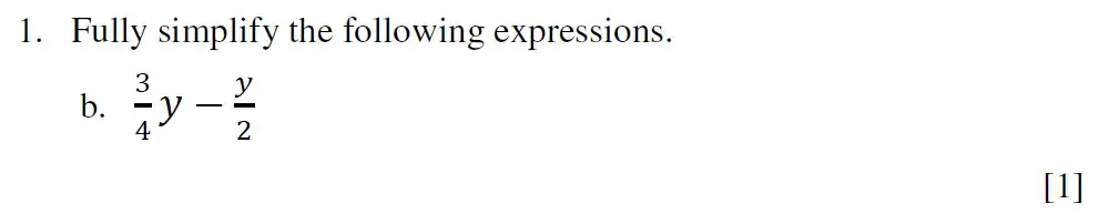 Question 1(b) - Eton College King’s - 13 Plus Maths Scholarship A 2022